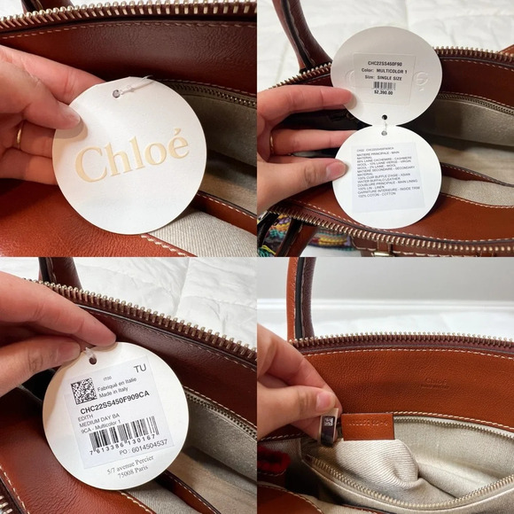 Chloé Edith Medium Cashmere Fringe Tote Bag - Picture 15 of 16